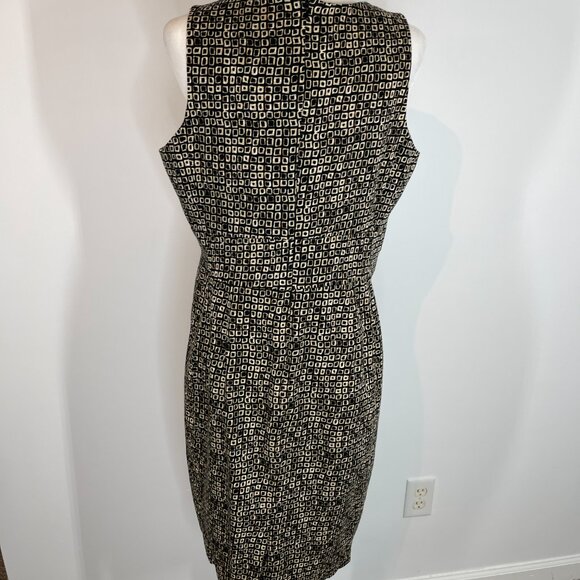 Evan Picone Black & Brown Sleeveless Dress size 14 - Picture 4 of 5